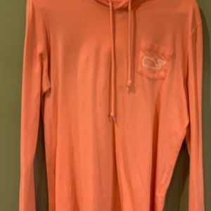 Peach Vineyard Vines hooded shirt
